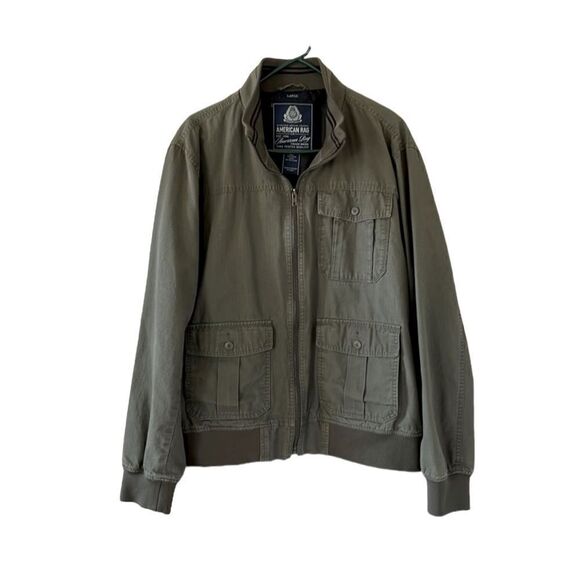 Mens’ American Rag Army Green Cargo Jacket Size L - Picture 1 of 4